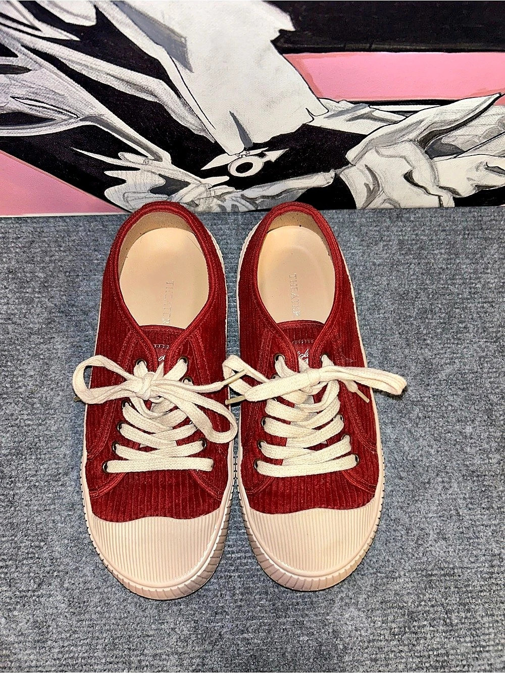 THEATRE - Red & Cream Sneakers Like New (Wicked Brothers)*